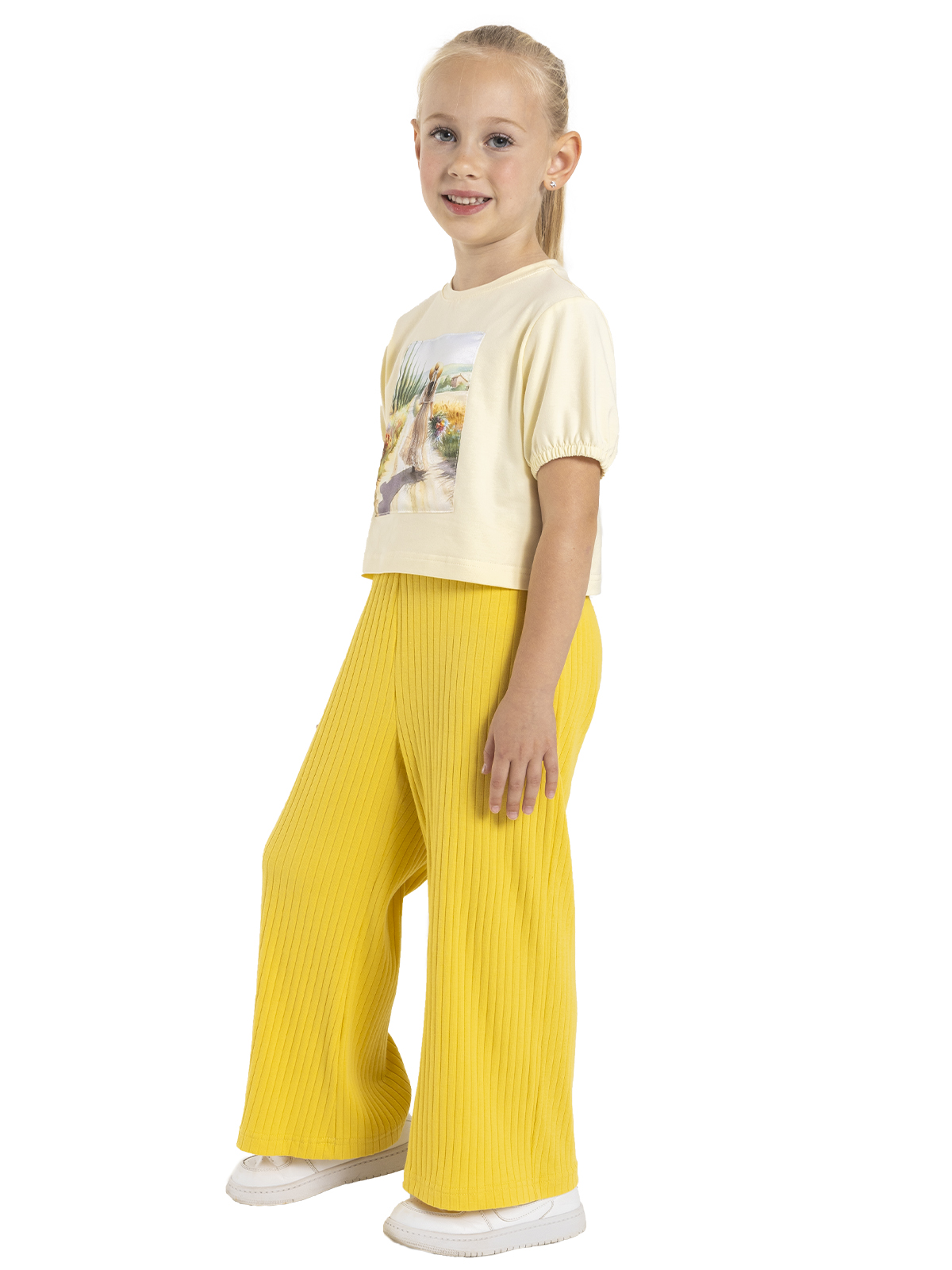 Брюки для девочки О56858 (желтый)
