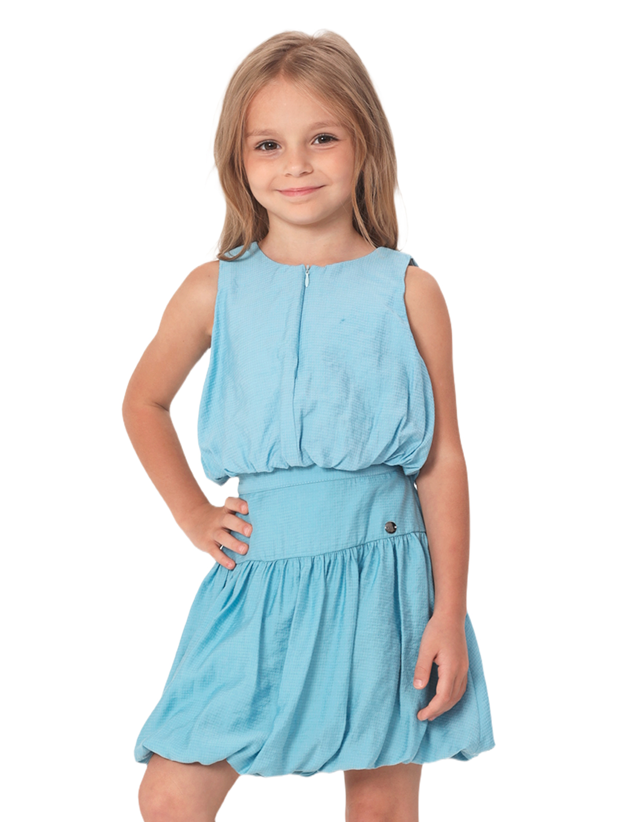 Комп.:блузка,юбка для девочки О57227 (бирюзовый)