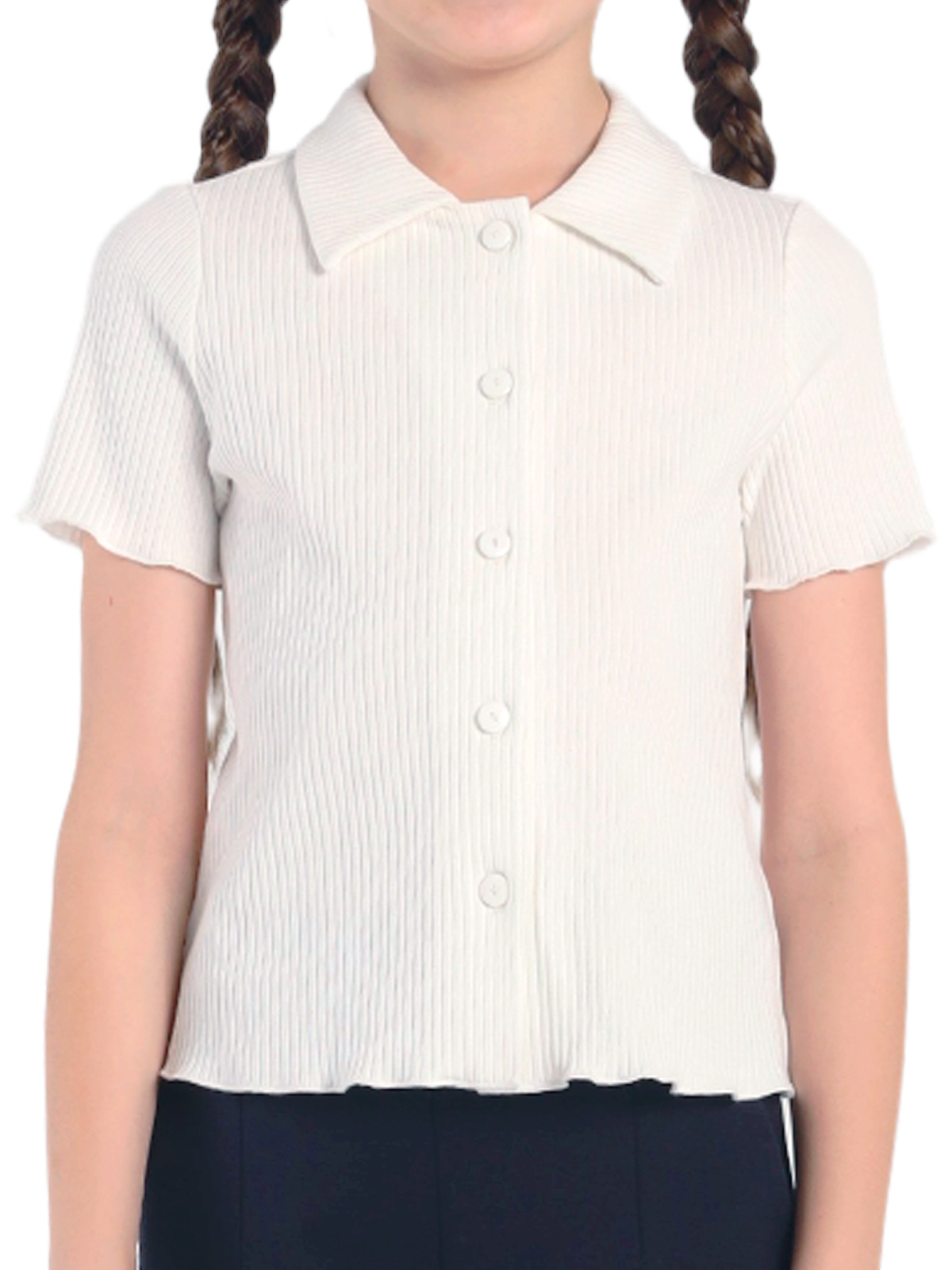 Блузка для девочки О76979 (белый)