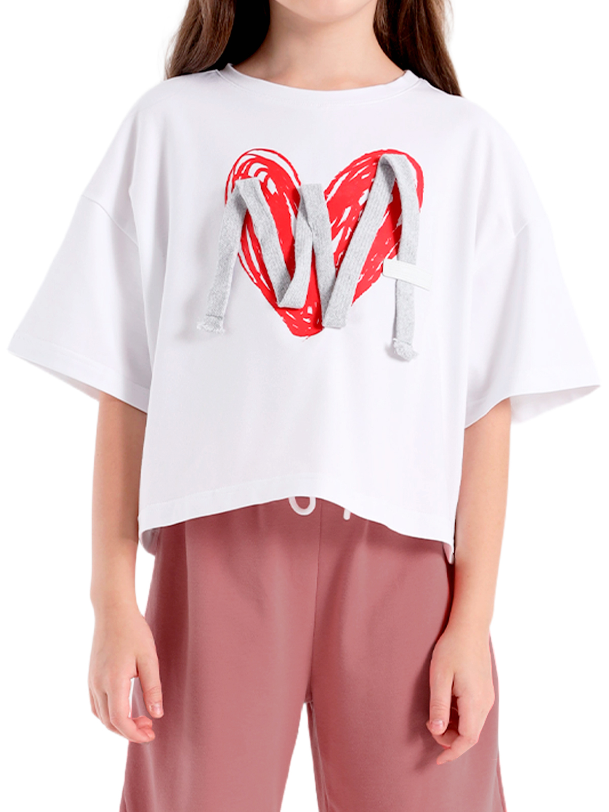 О57285 Джемпер дев. 128-64 белый 