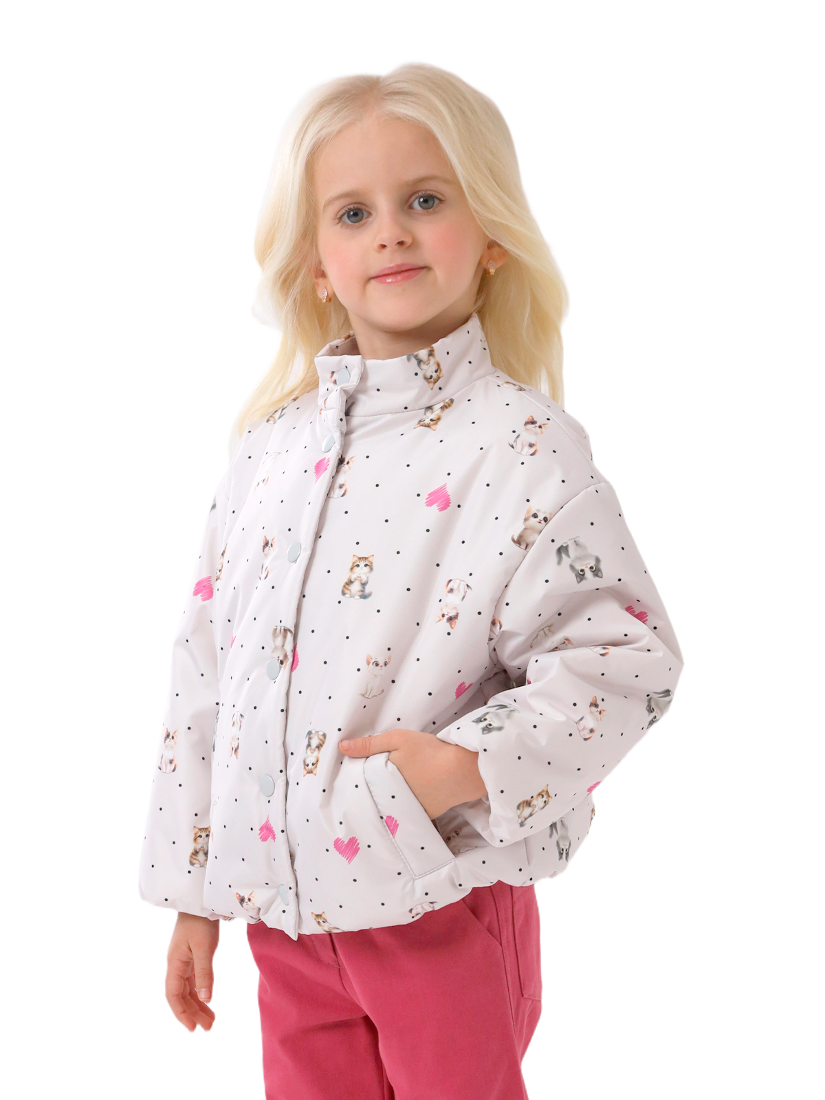 Куртка для девочки О57298 (бежевый)