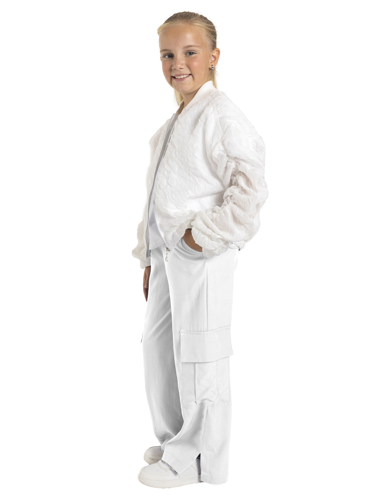 Брюки для девочки О56933 (белый)