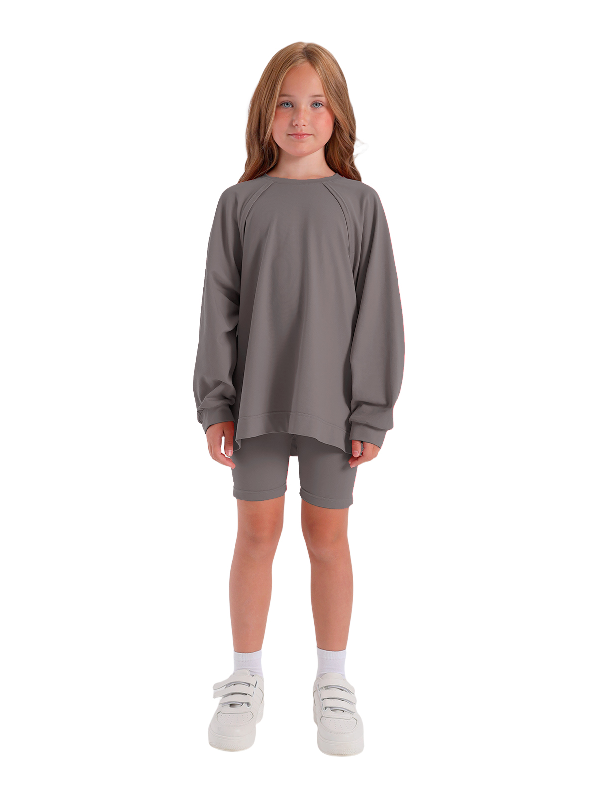 Джемпер для девочки О57282 (серый)