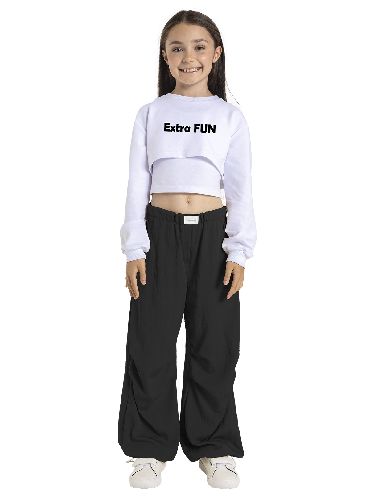 Брюки для девочки О56917 (черный)