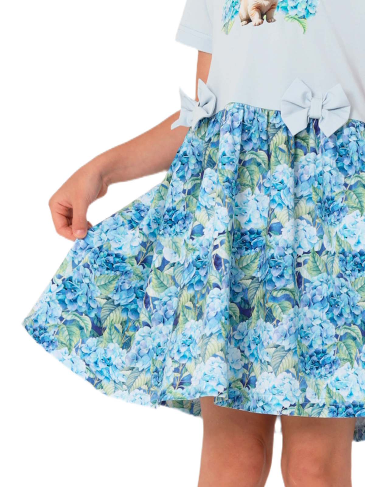 Платье для девочки О57301 (голубой)