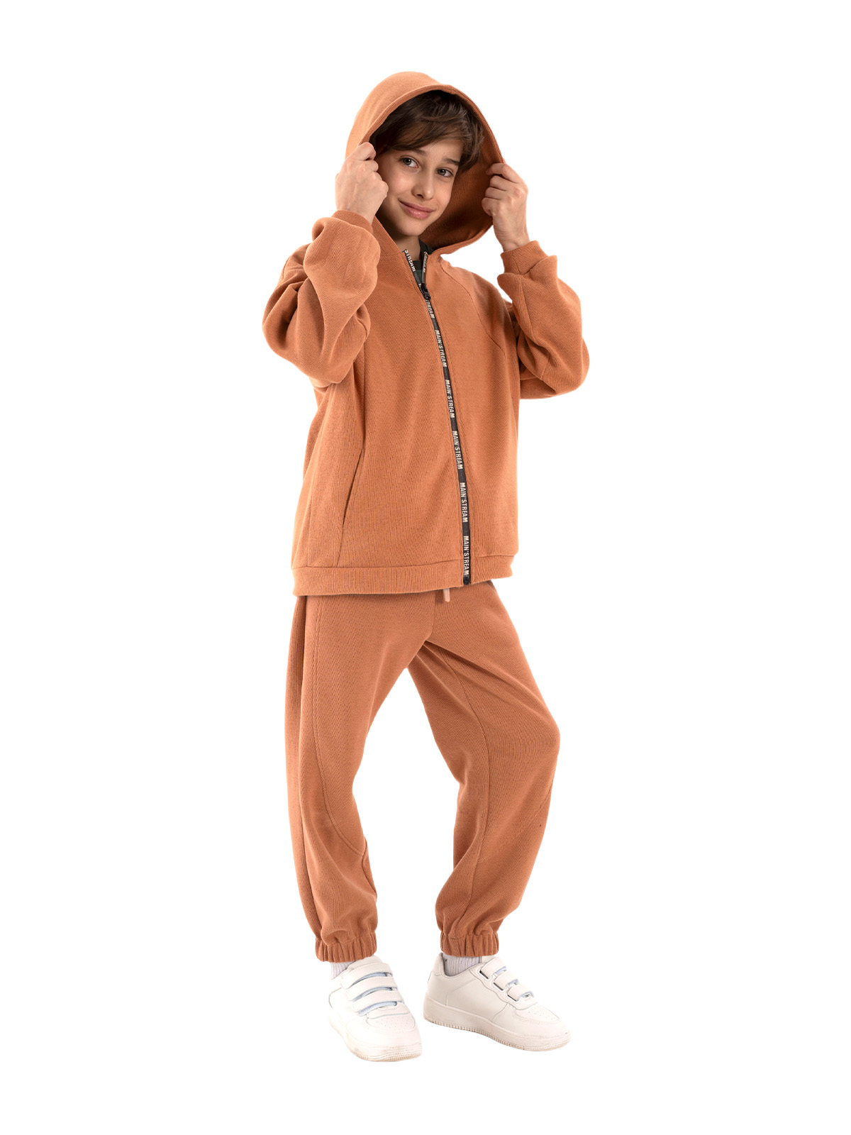 Брюки для мальчика О37170 (коричневый)