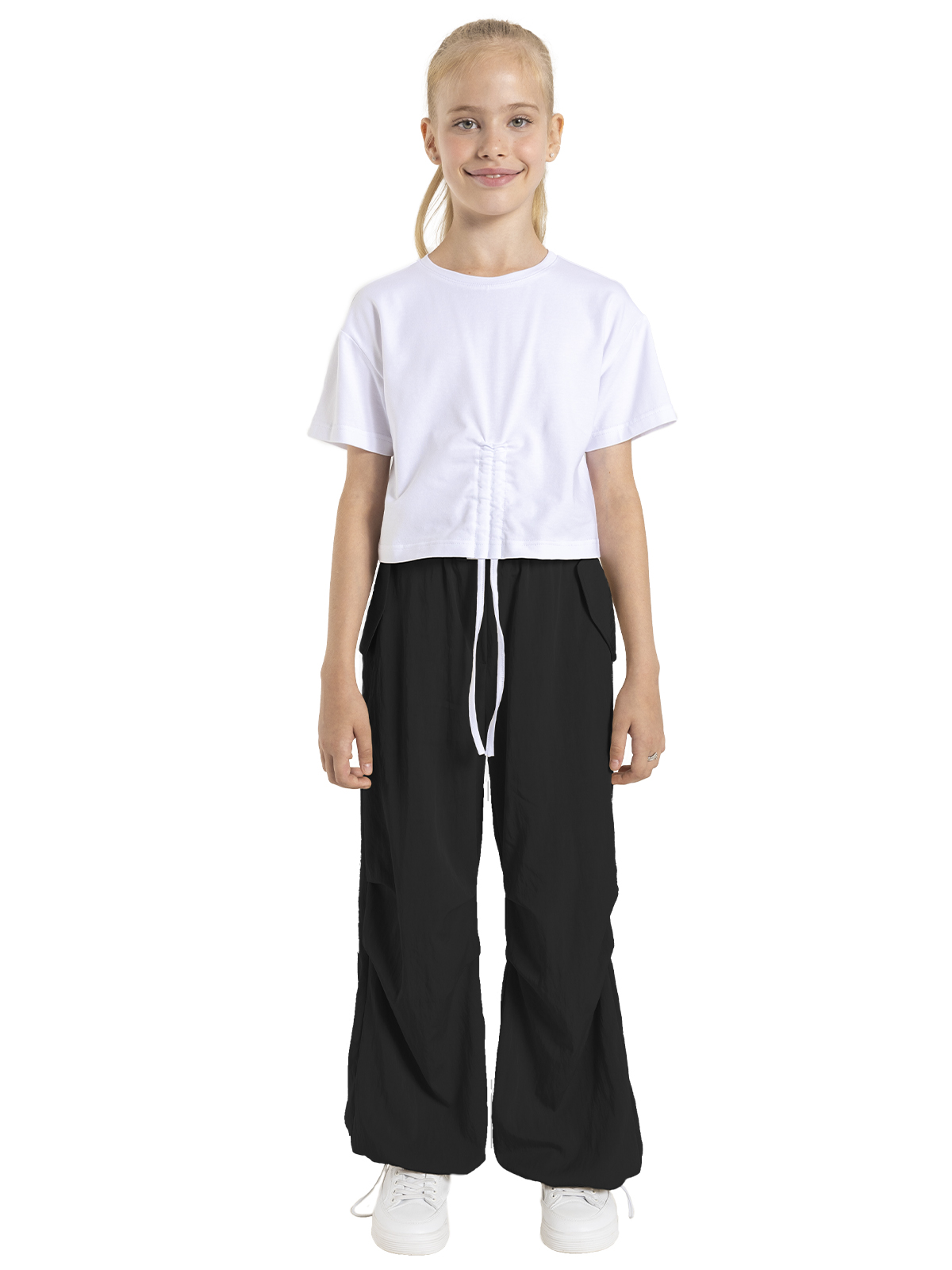 Брюки для девочки О56917 (черный)