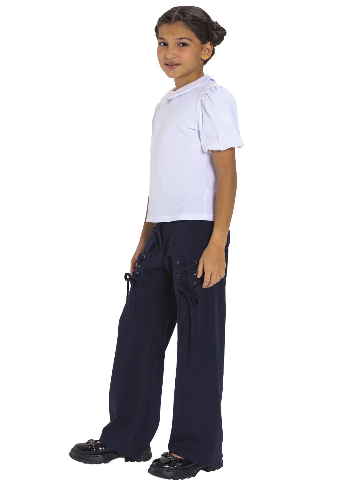 Брюки для девочки О76997 (синий)