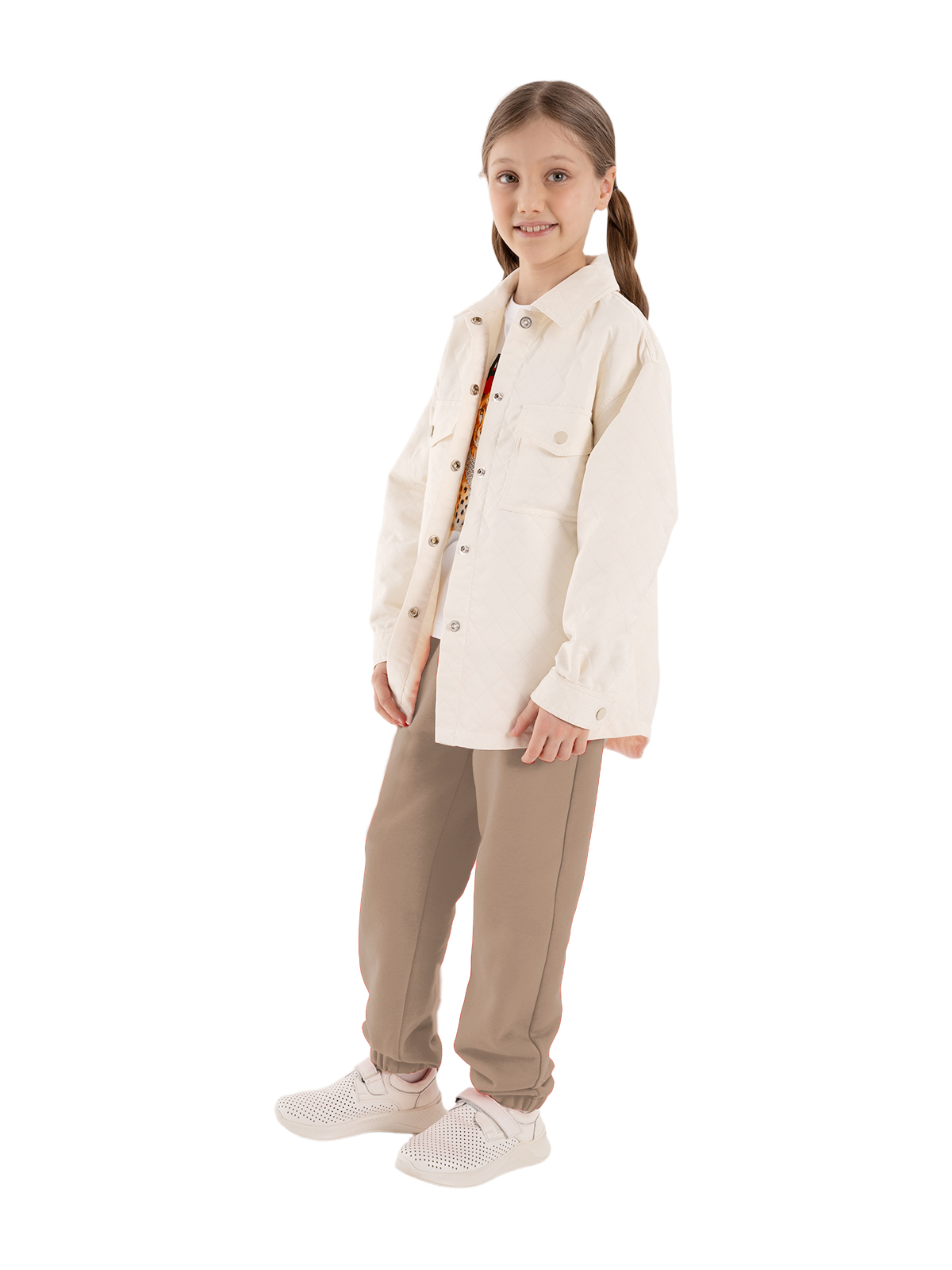 Куртка для девочки О66184 (молочный)