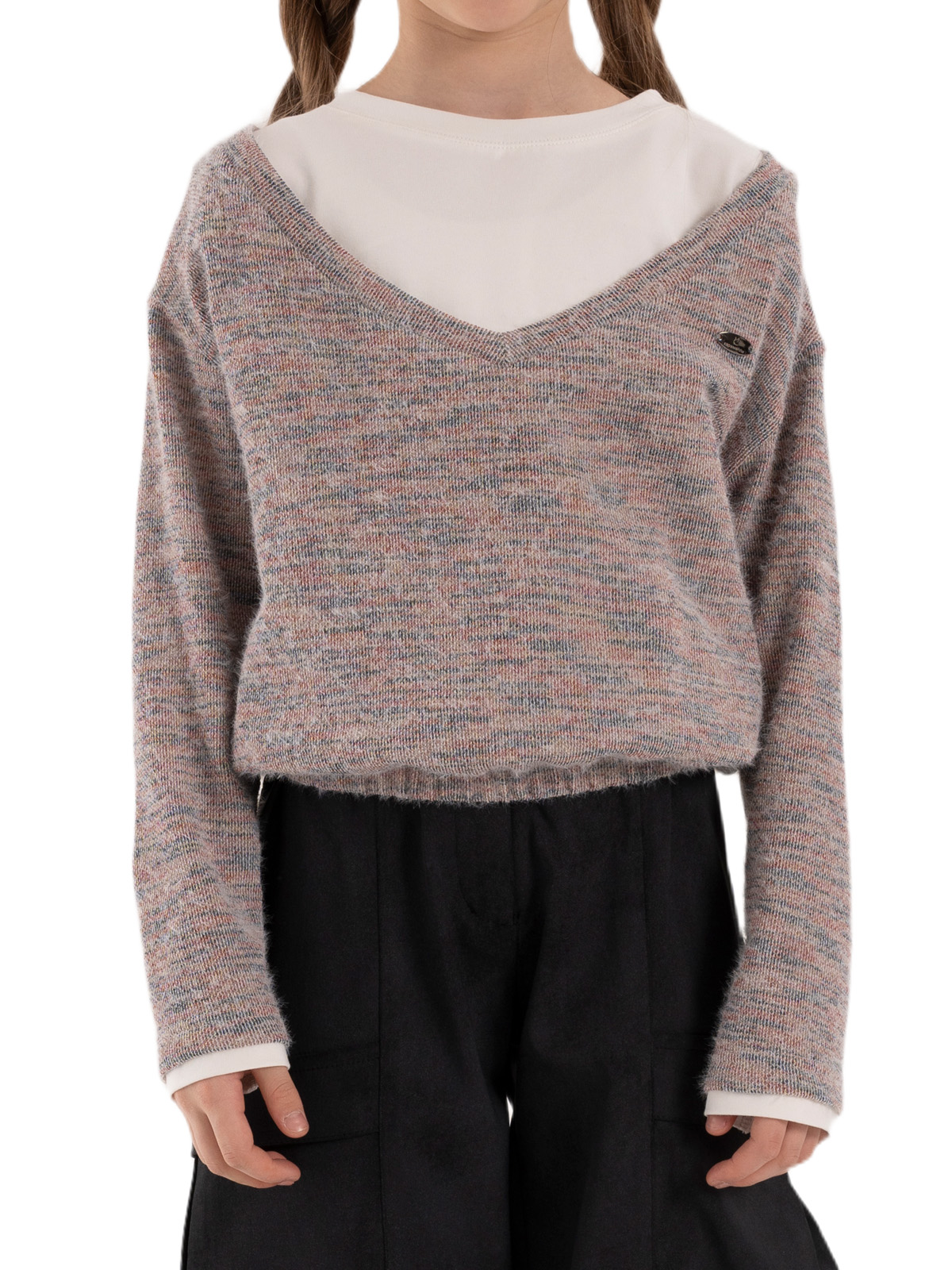 Джемпер для девочки О67075 (серый)