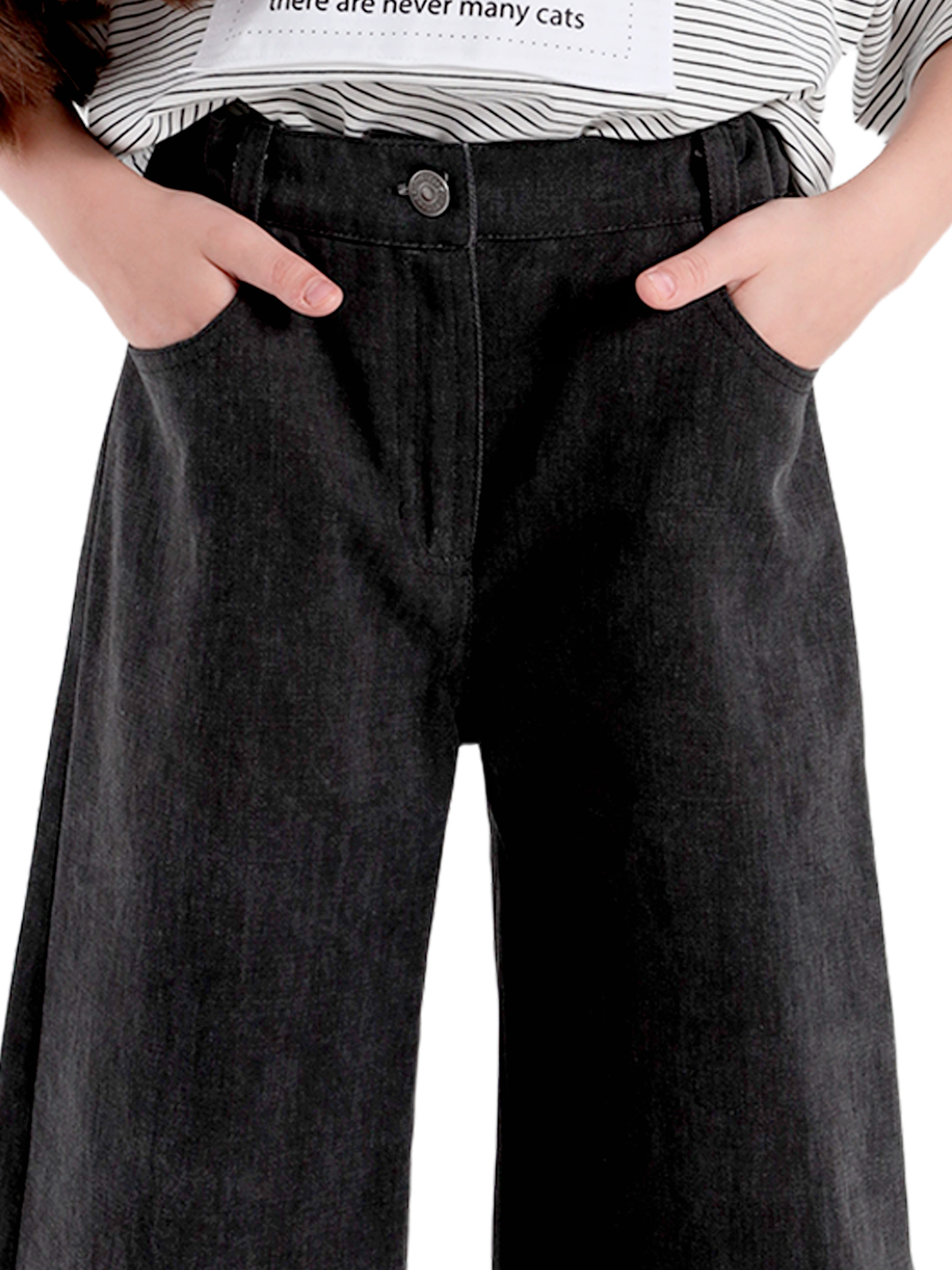 Брюки для девочки О57280 (черный)