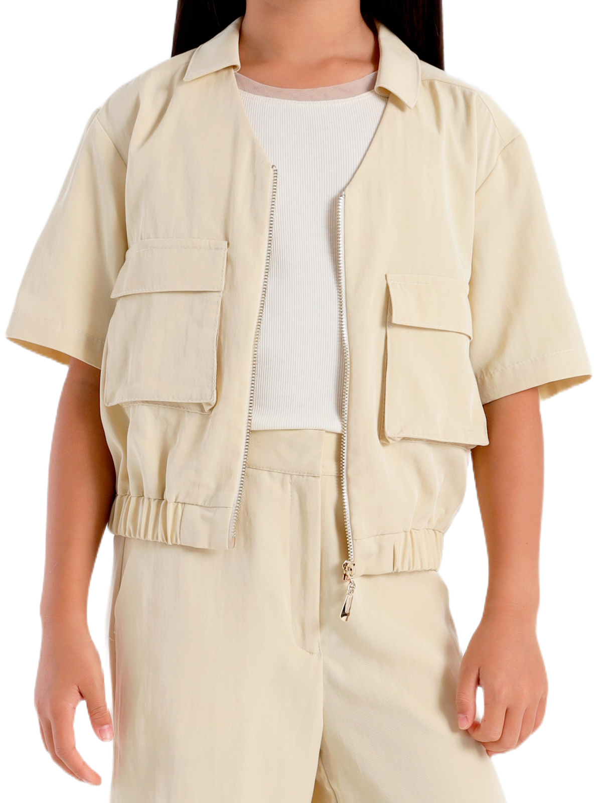 Жакет для девочки О57290 (молочный)