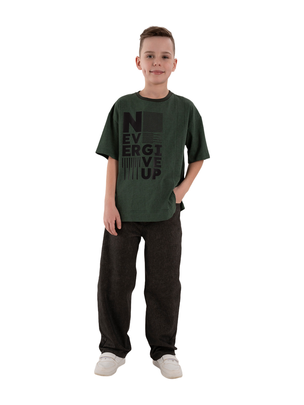 Брюки для мальчика О37168 (черный)