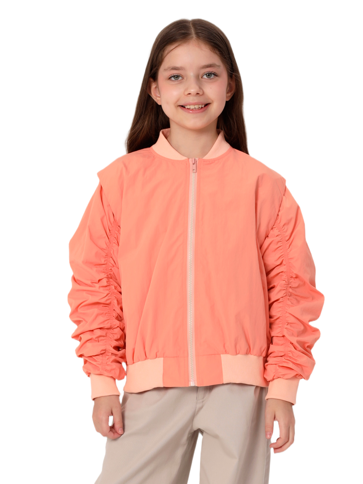 Куртка для девочки О57272 (оранжевый)
