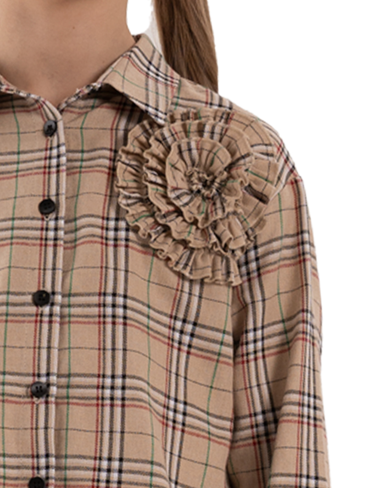 Блузка для девочки О67073 (бежевый)