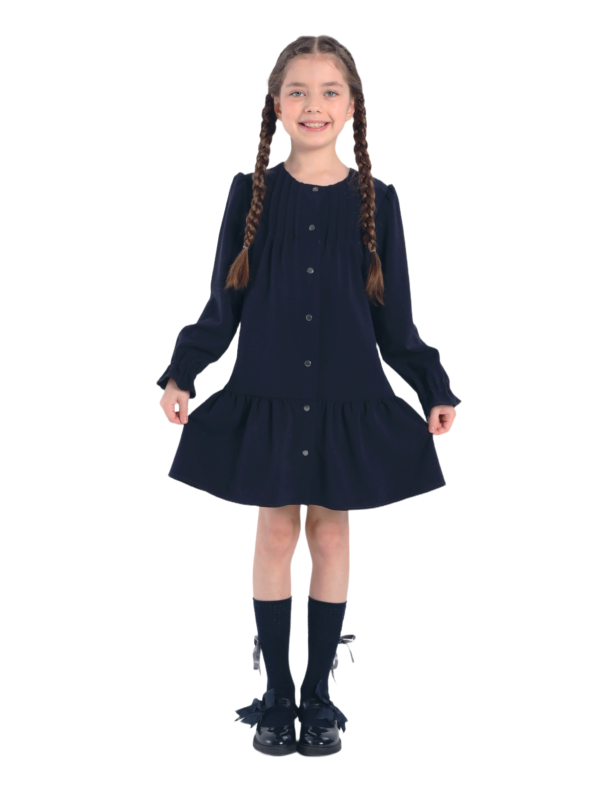 Платье для девочки О77053 (синий)