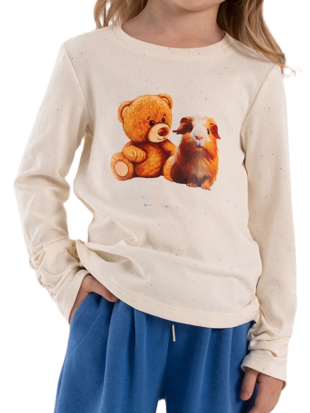 Джемпер для девочки О67142 (молочный)