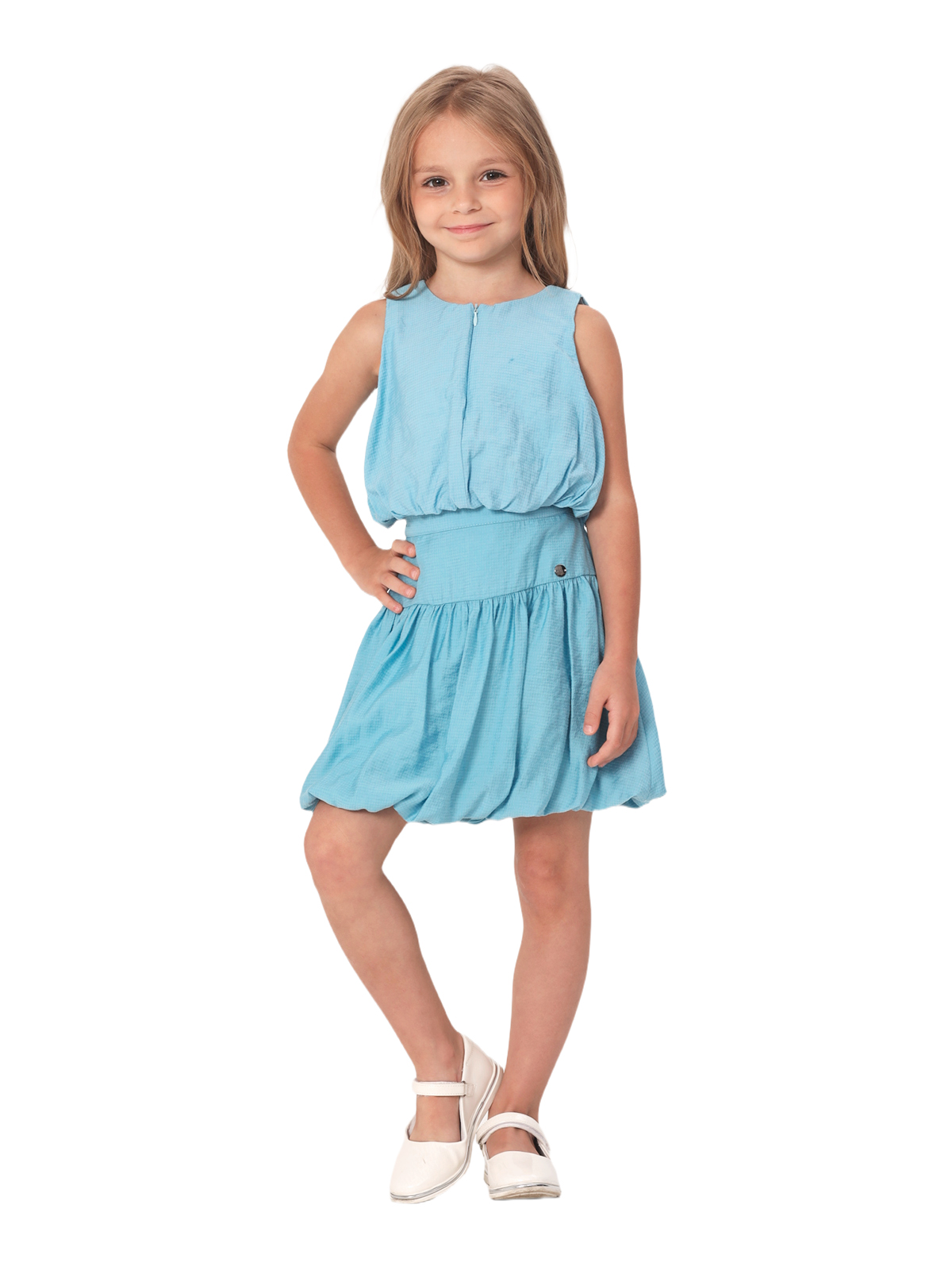 Комп.:блузка,юбка для девочки О57227 (бирюзовый)