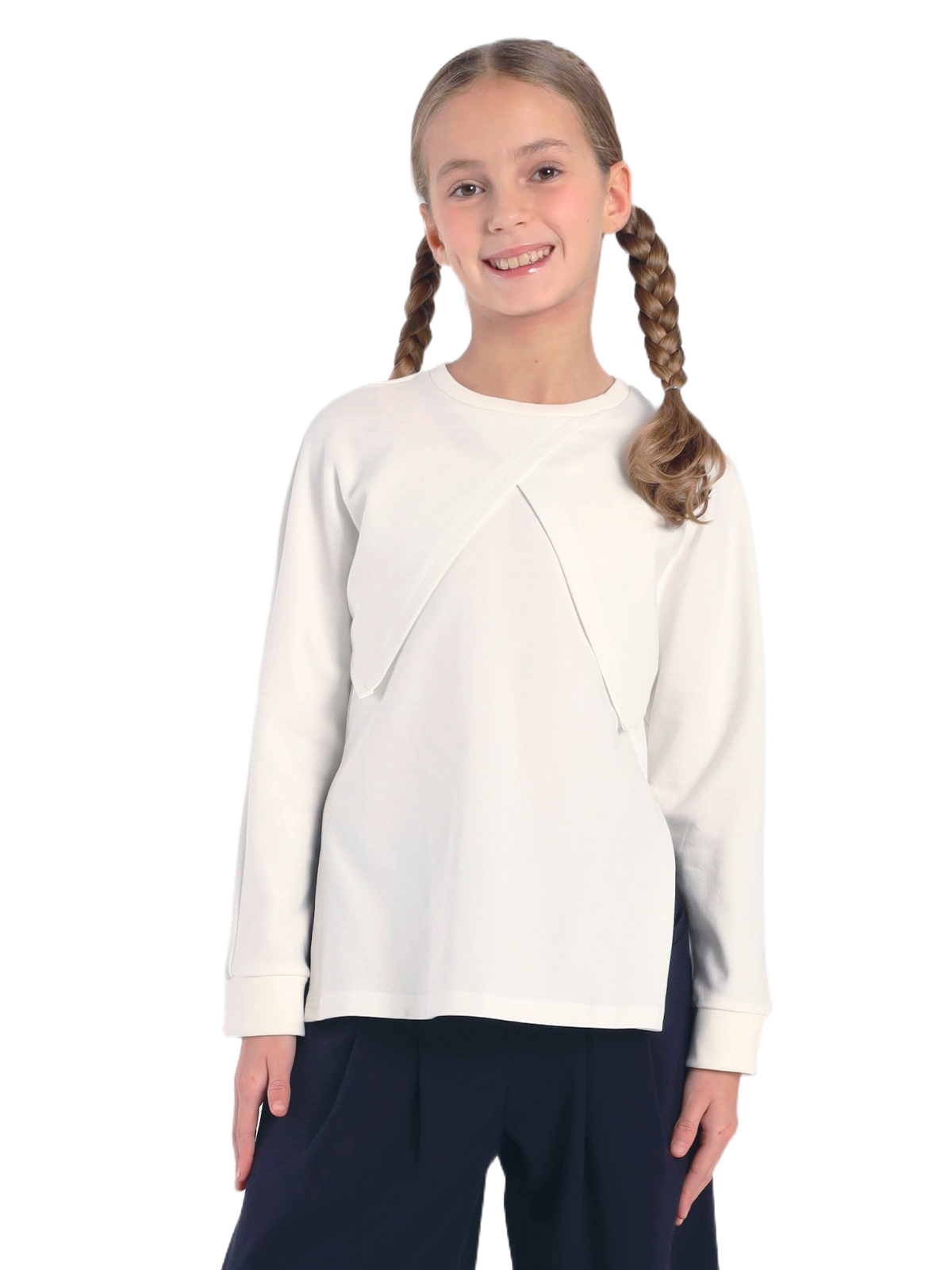 Джемпер для девочки О77001 (белый)