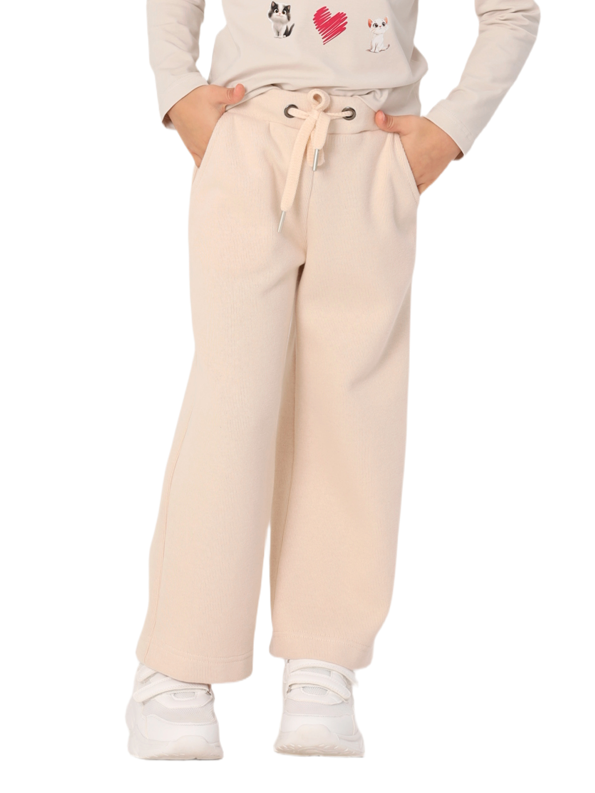 Брюки для девочки О57305 (бежевый)