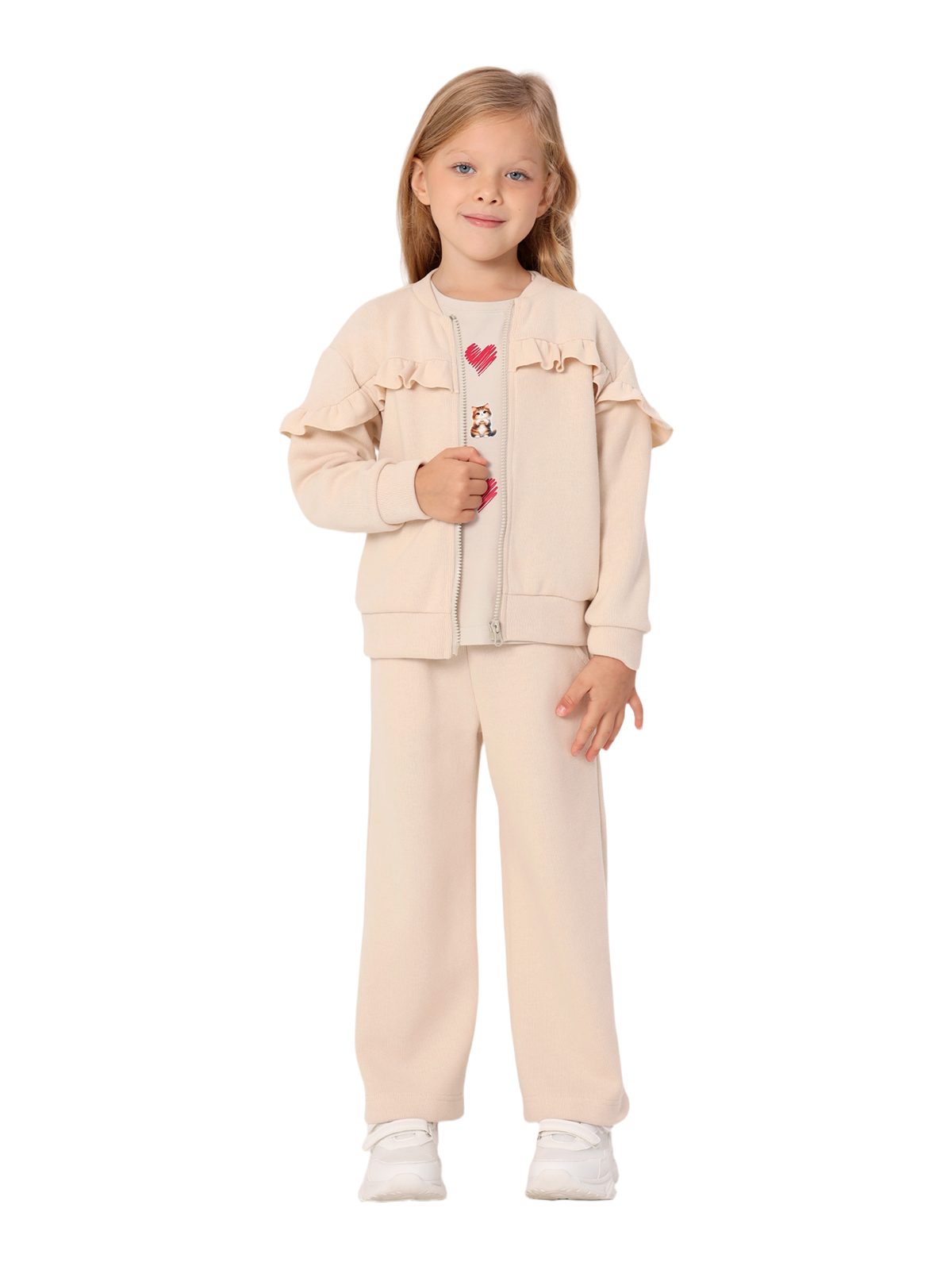 Джемпер для девочки О57304 (бежевый)