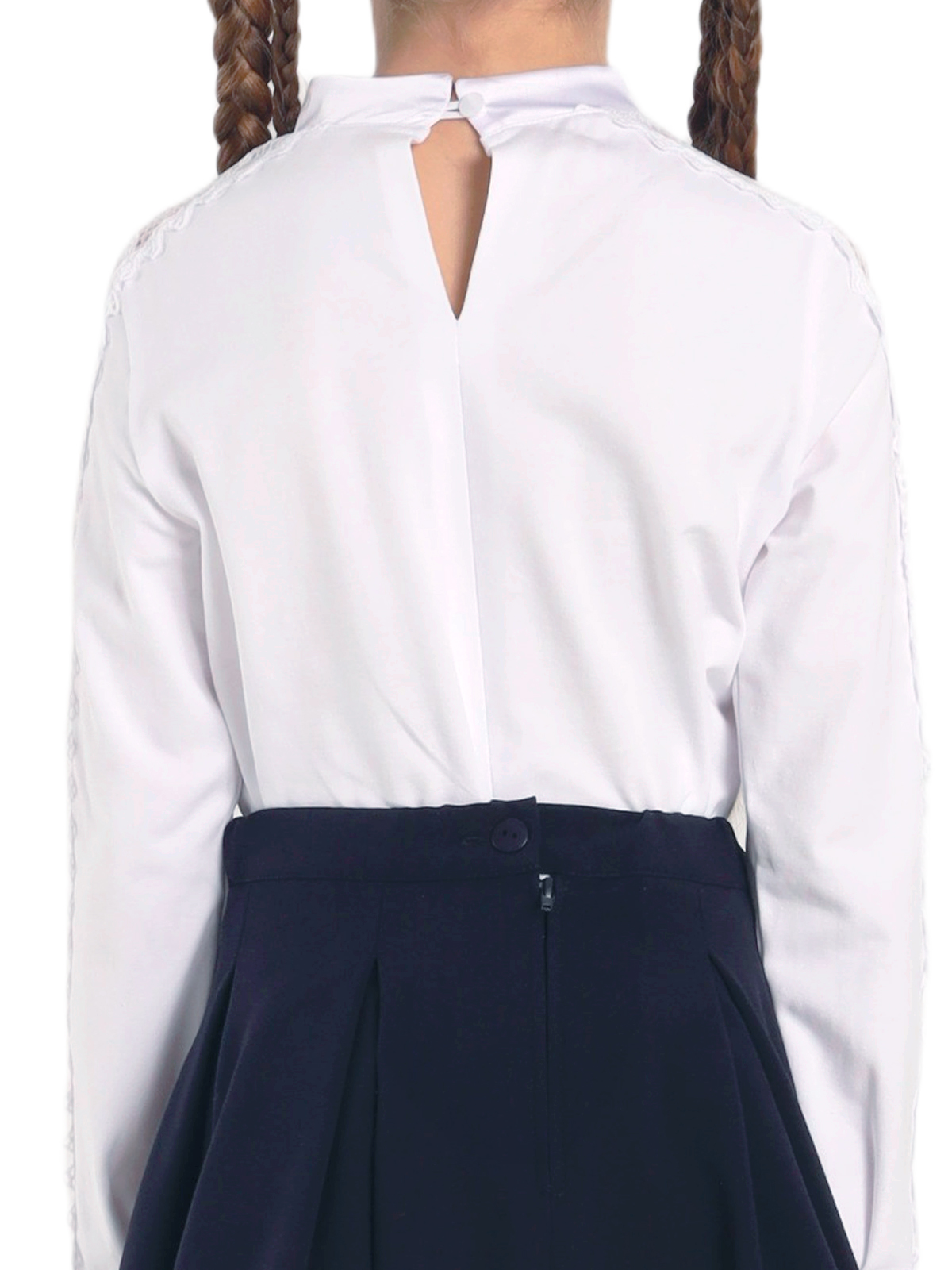 Блузка для девочки О76980 (белый)