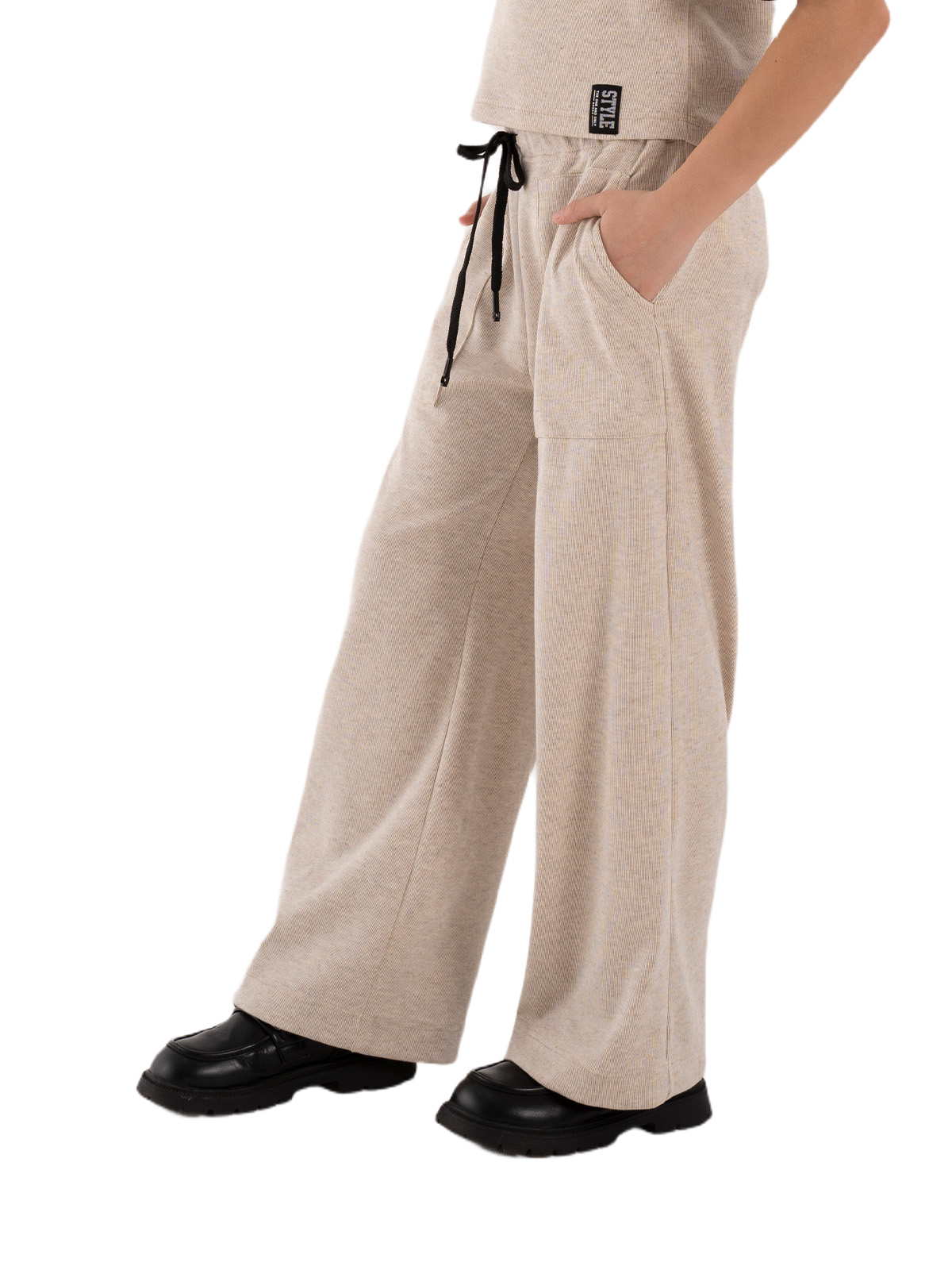 Брюки для девочки О67072 (бежевый)