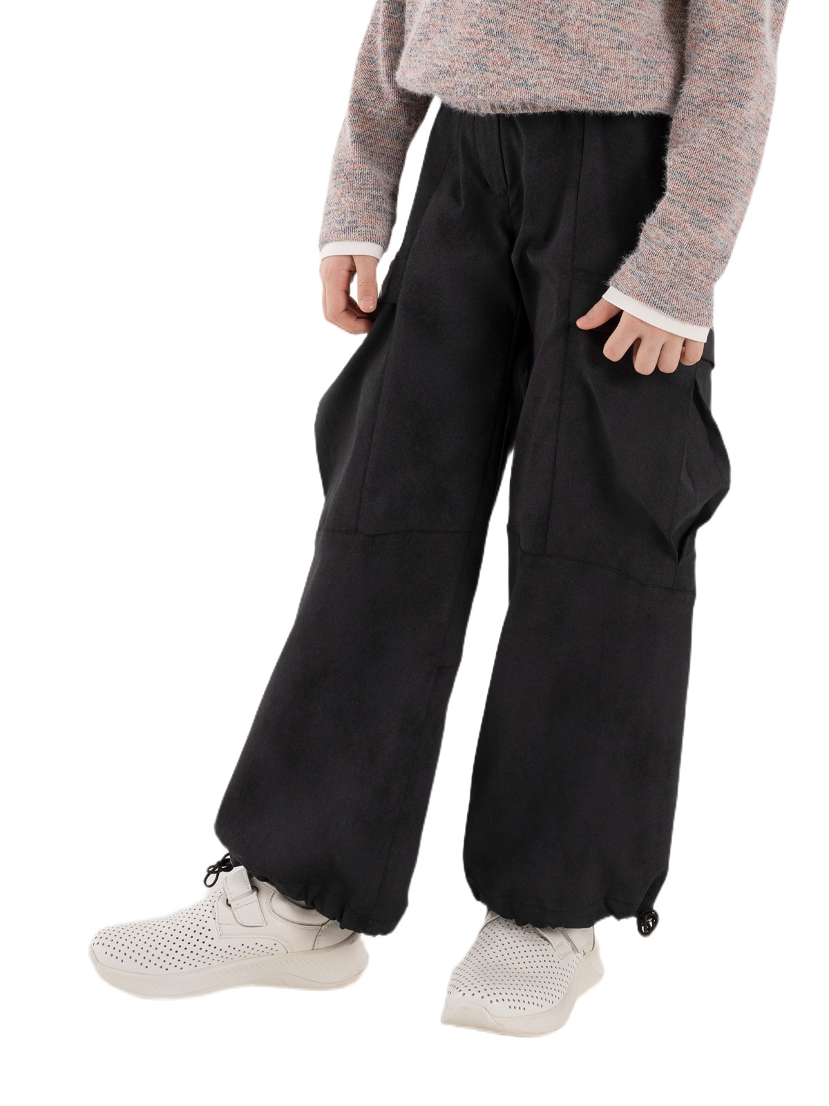 Брюки для девочки О67080 (черный)