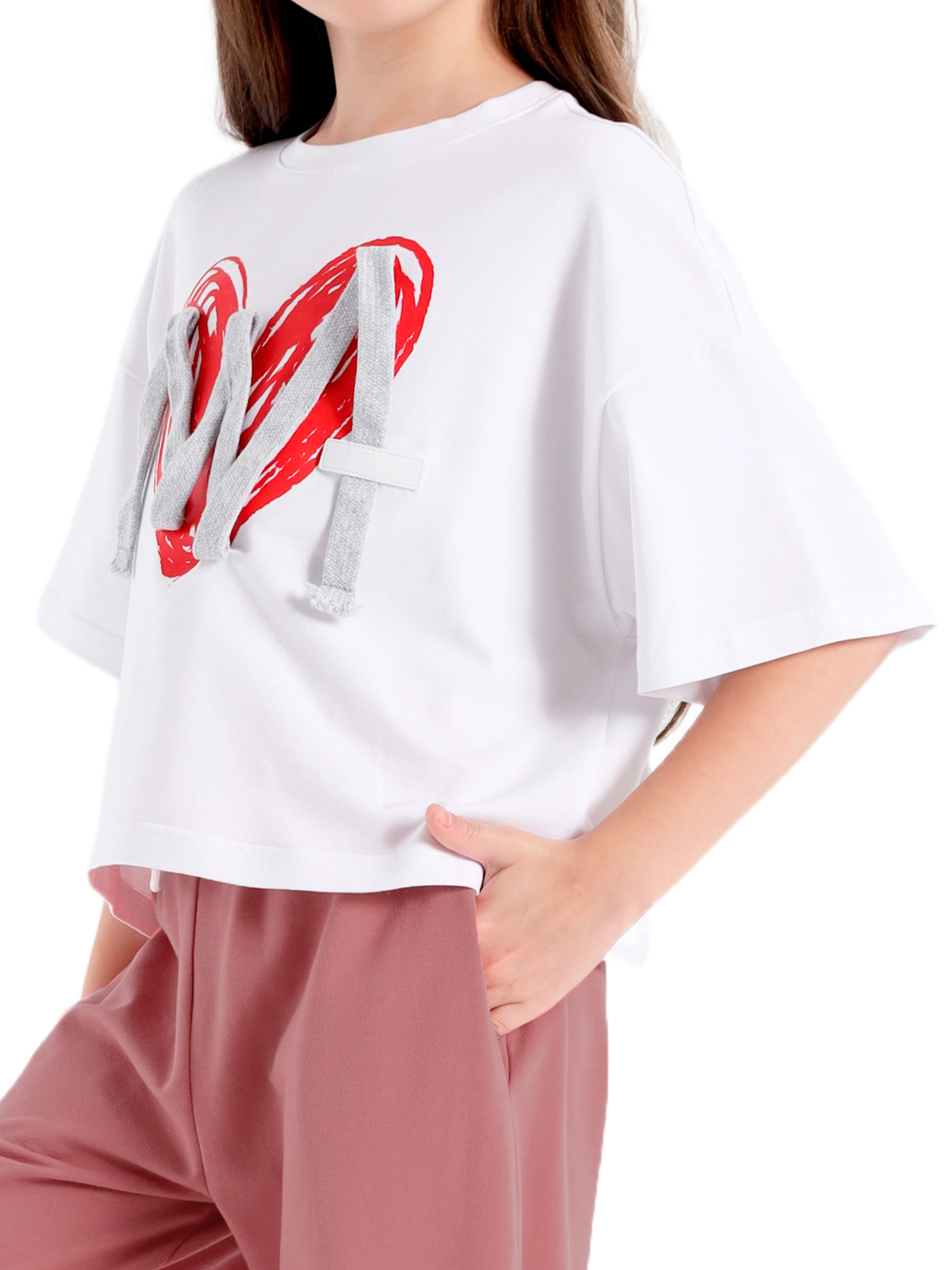 О57285 Джемпер дев. 128-64 белый 