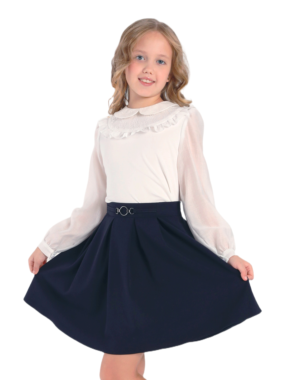 Юбка для девочки О77037 (синий)
