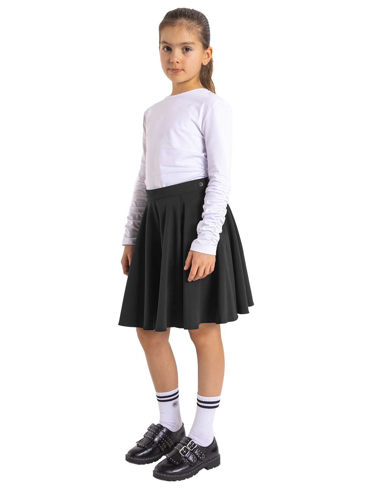 Юбка-шорты для девочки О76454 (черный)