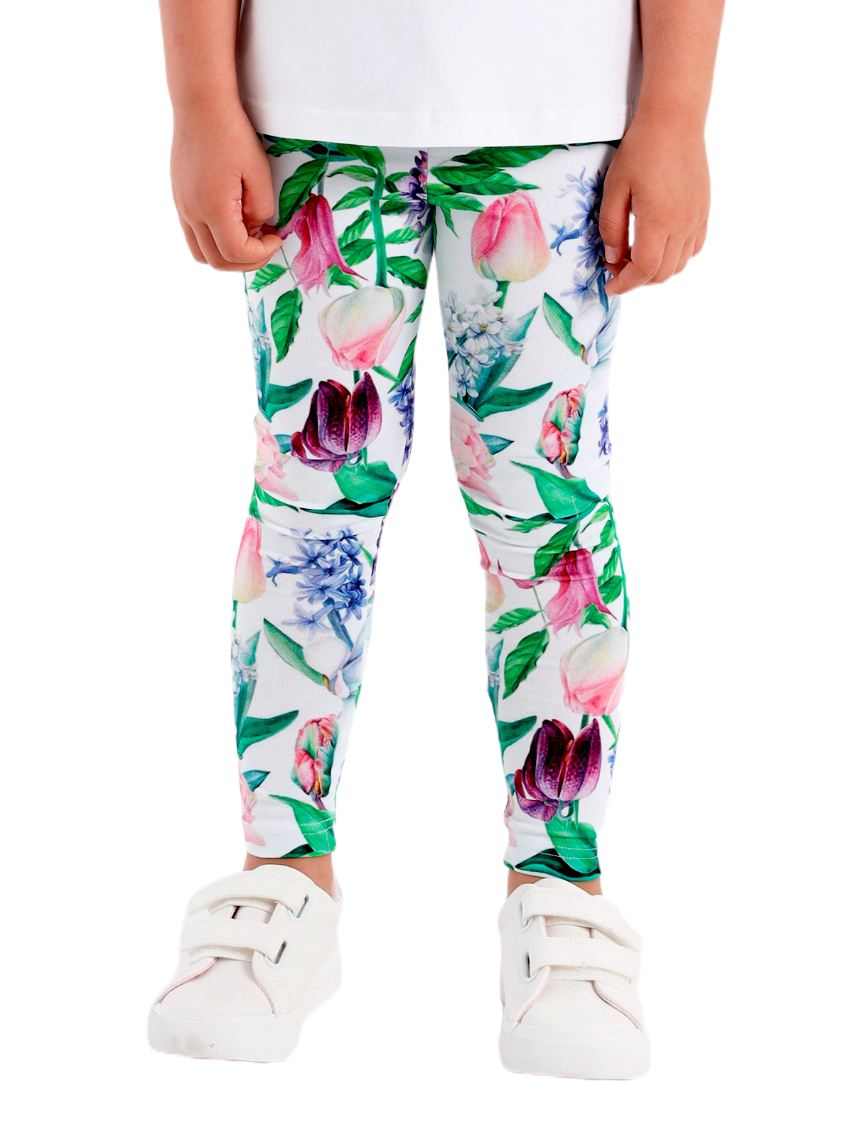 Брюки для девочки О57245 (синий-розовый)