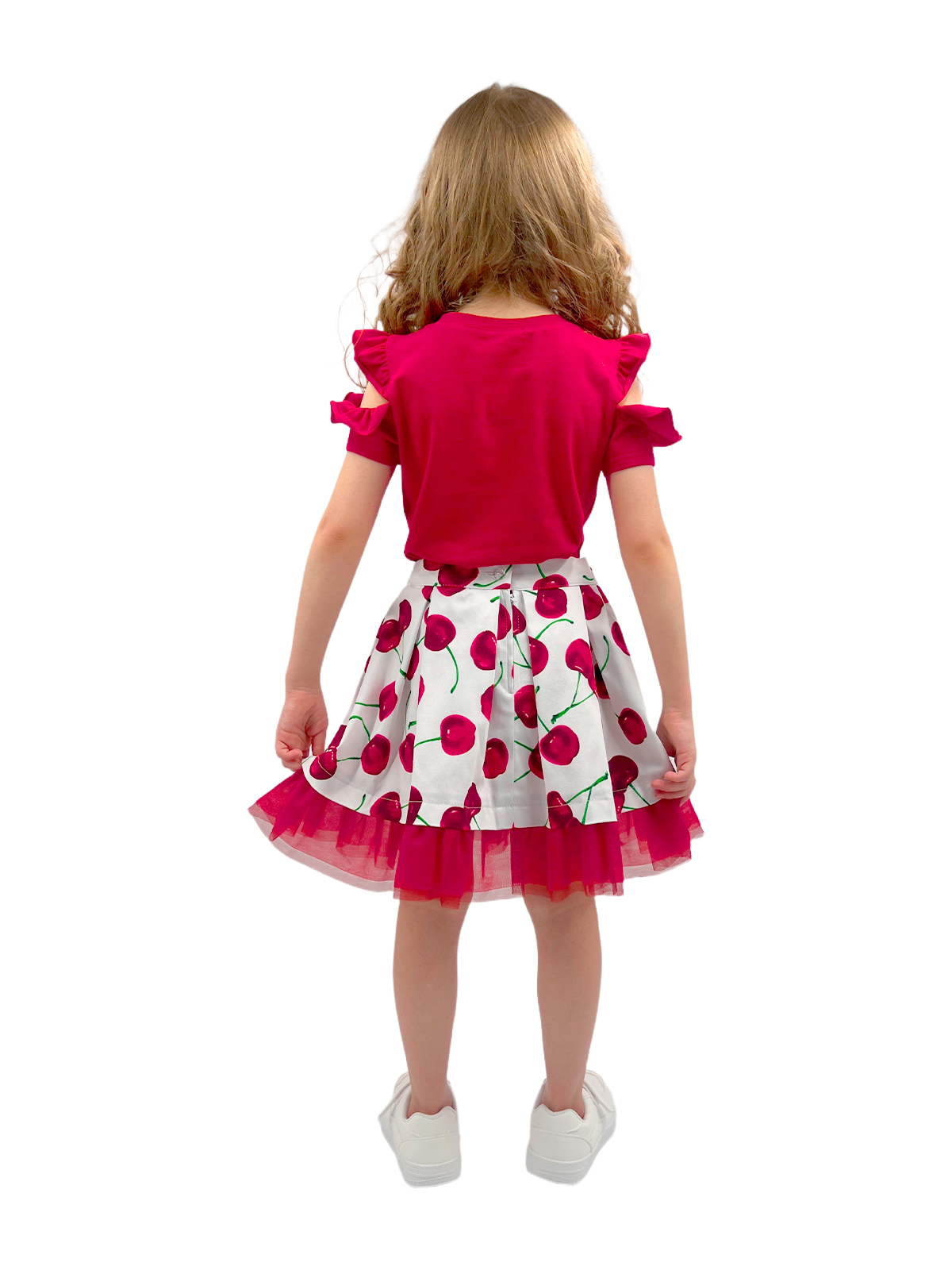 Блузка для девочки О54046 (красный)