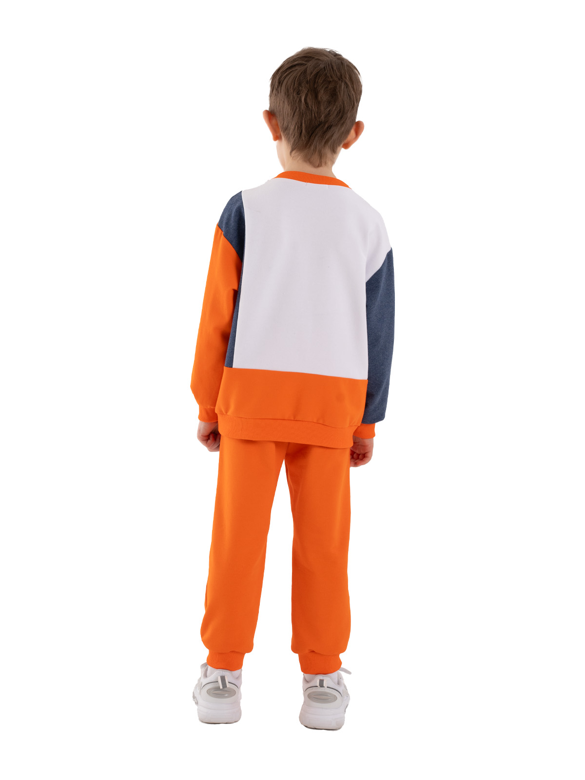 Джемпер для мальчика О37127 (синий-оранжевый)