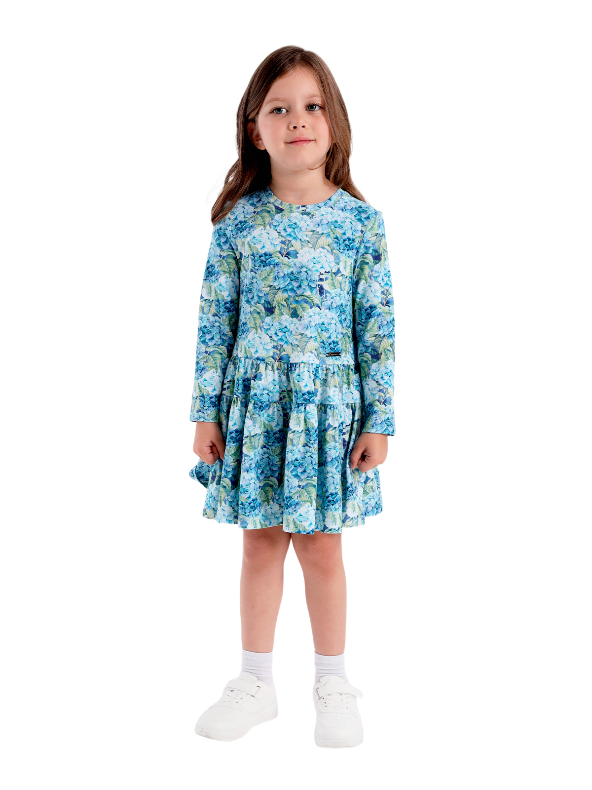 Платье для девочки О57154 (голубой)