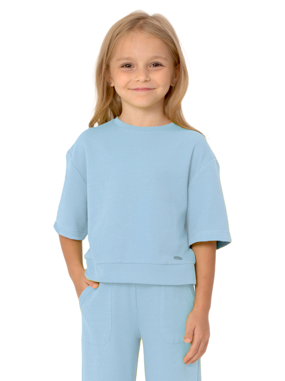 Комп.:джемп.,брюки для девочки О57300 (голубой)