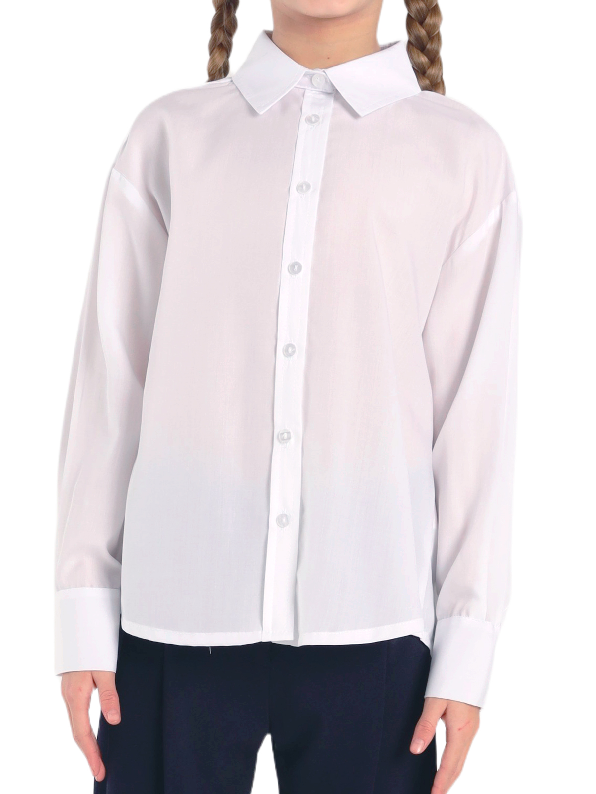 Блузка для девочки О76457 (белый)