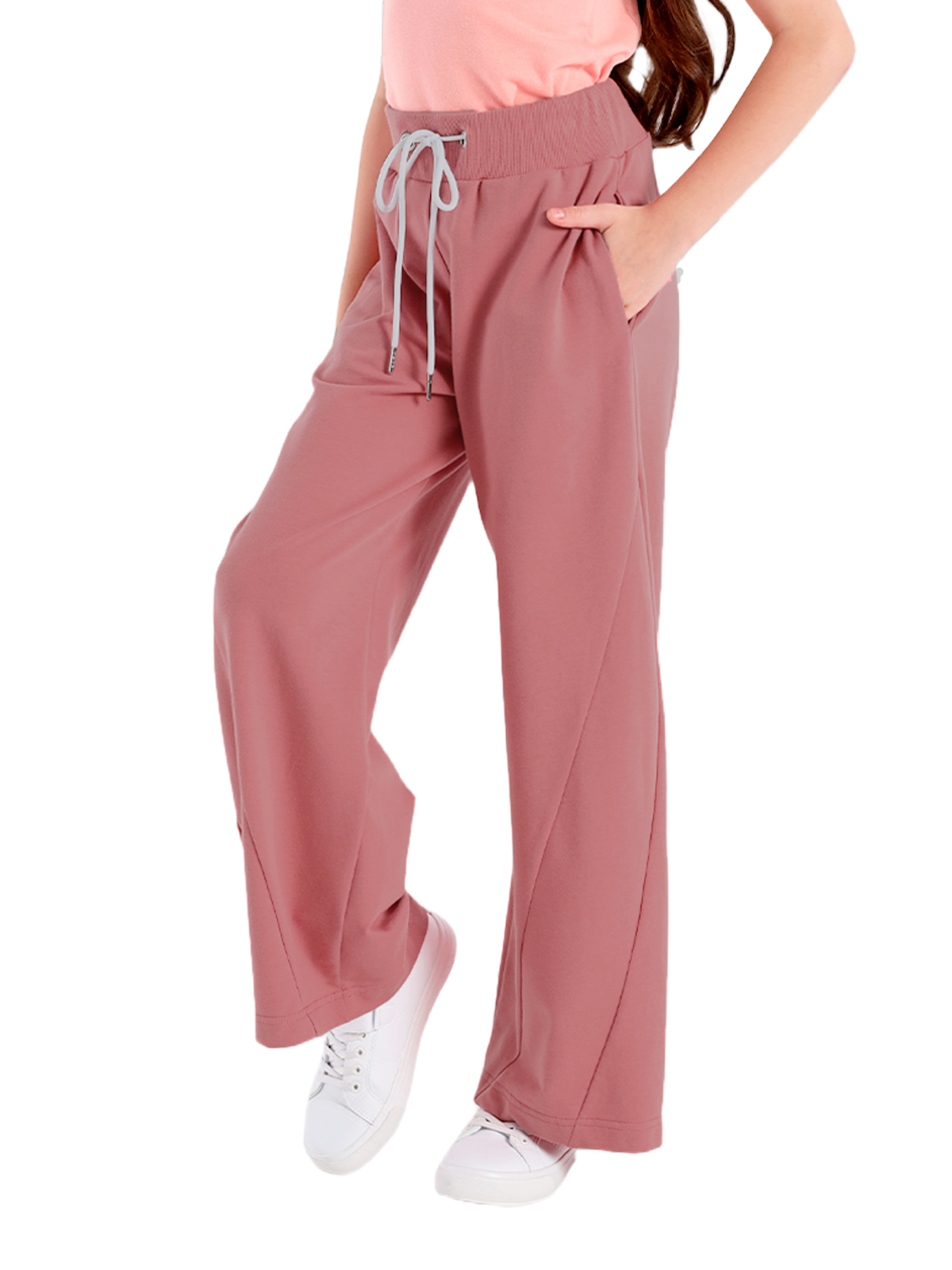 Брюки для девочки О57279 (красный)