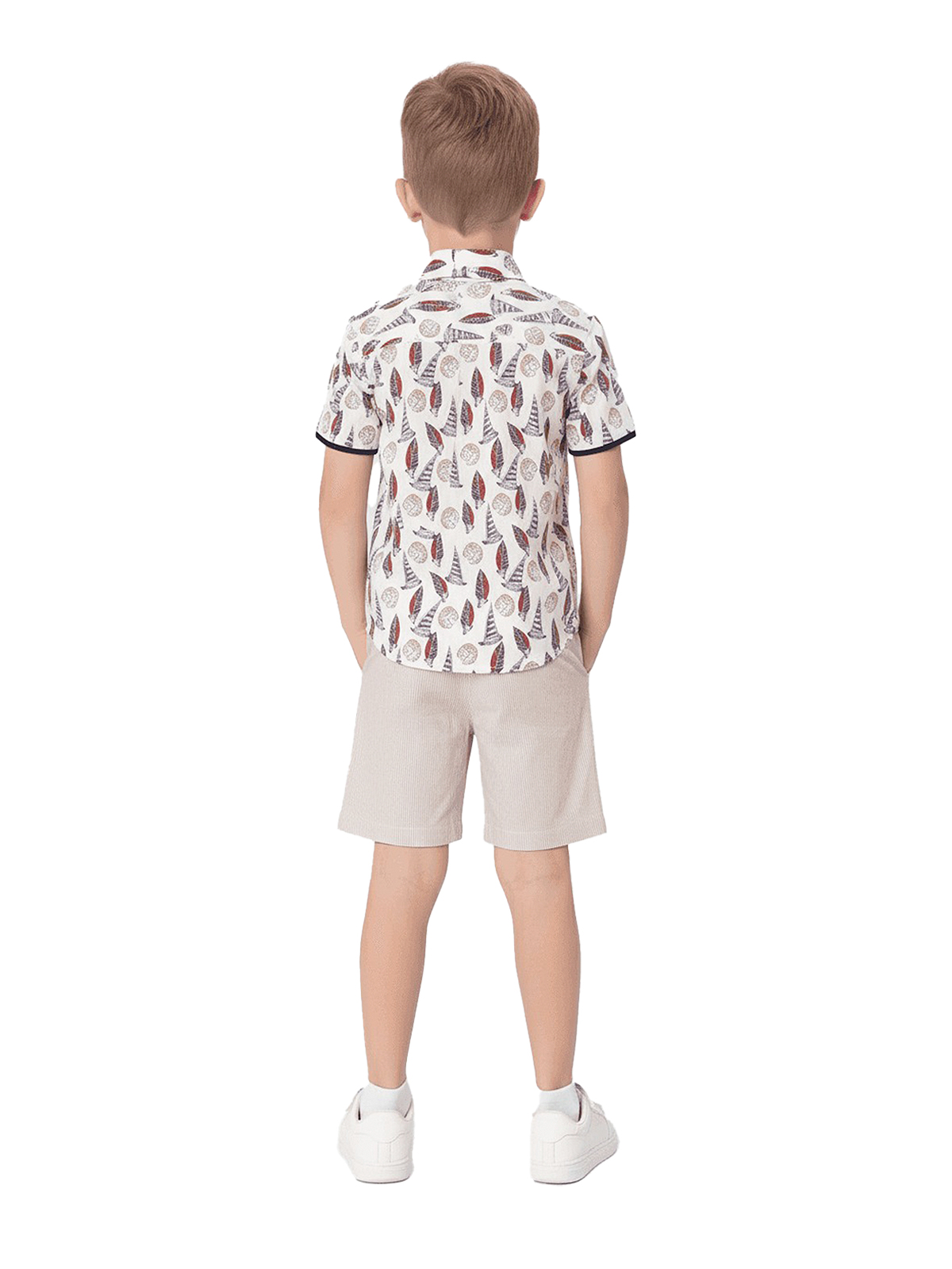 Шорты для мальчика О46954 (белый-бежевый)