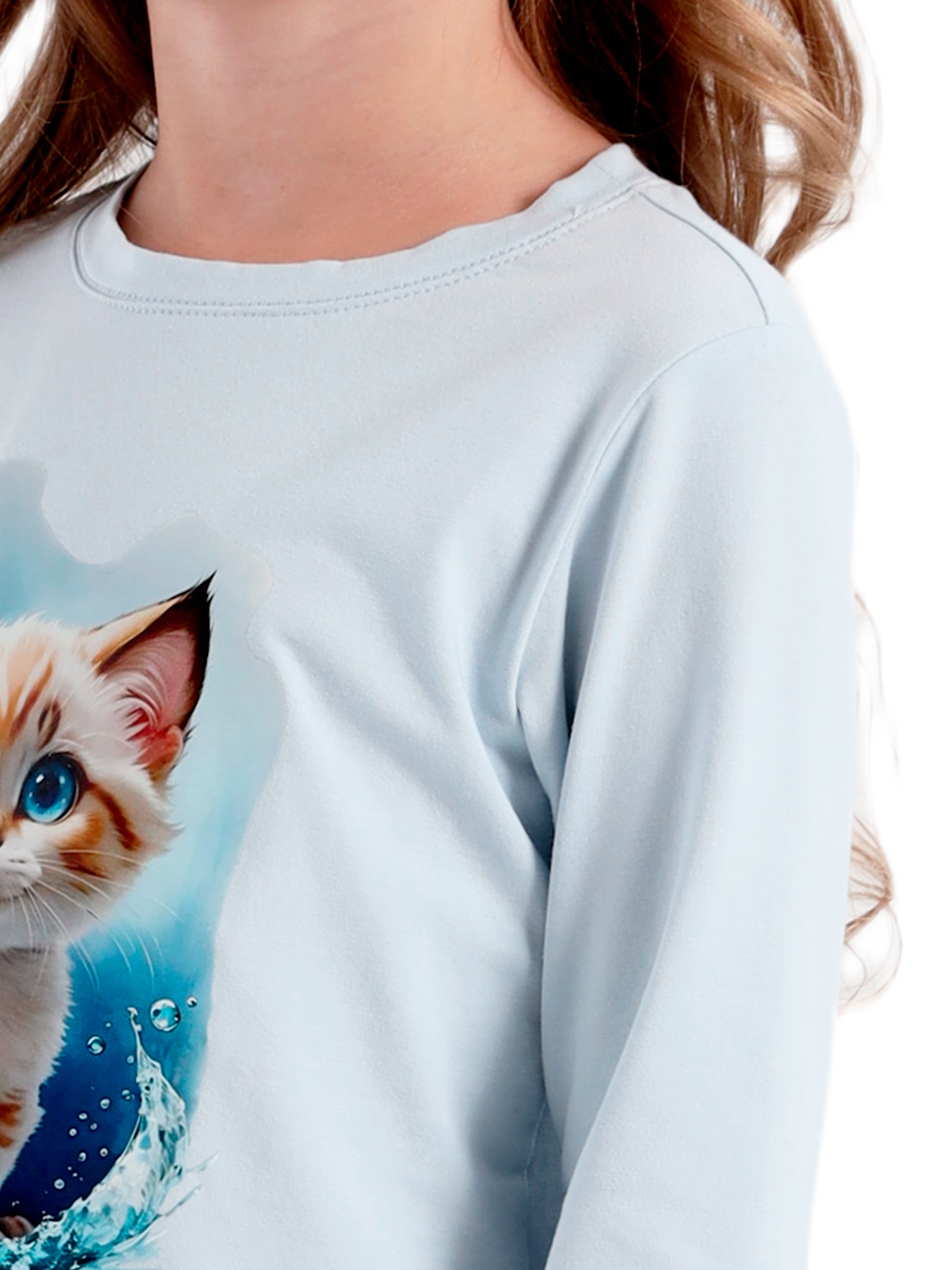 Джемпер для девочки О57157 (голубой)