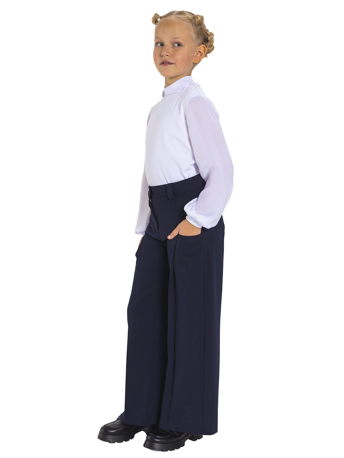 Брюки для девочки О76995 (синий)