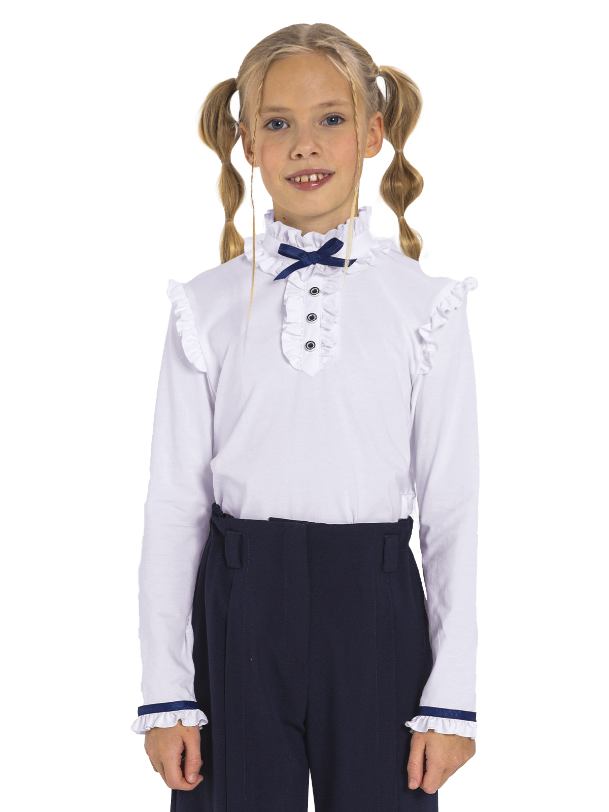Блузка для девочки О76976 (белый)
