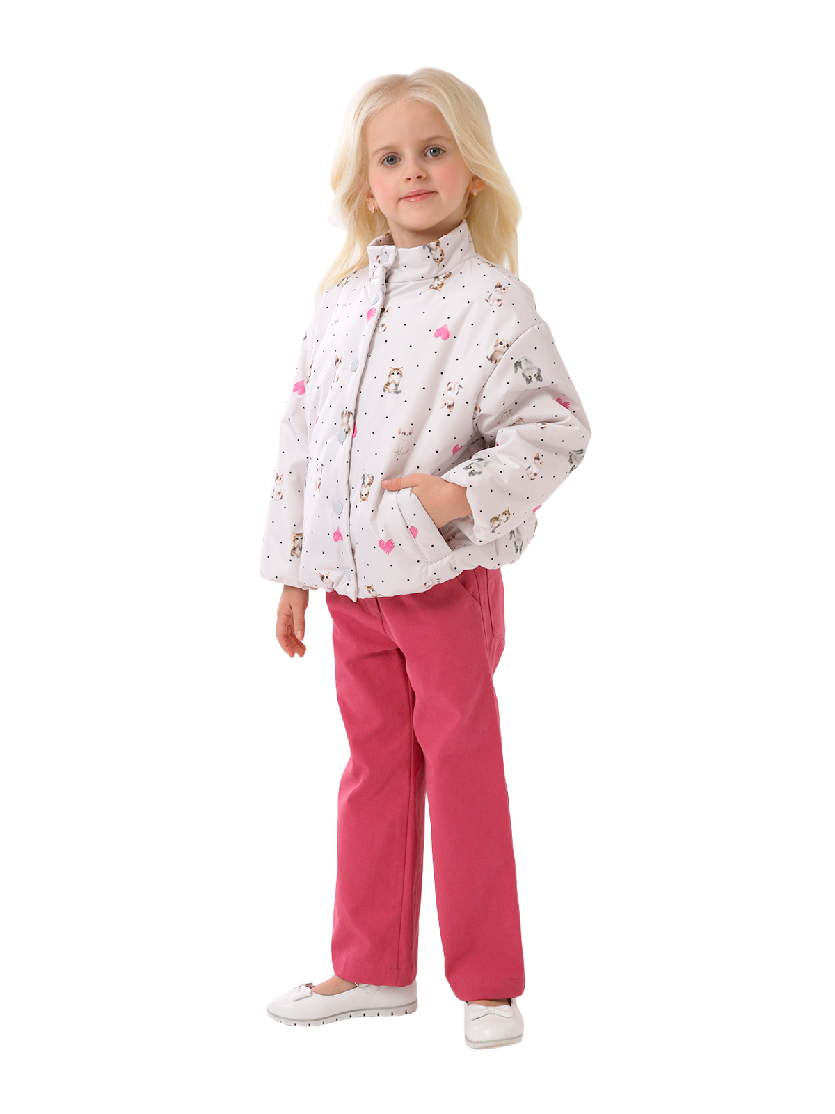 Куртка для девочки О57298 (бежевый)