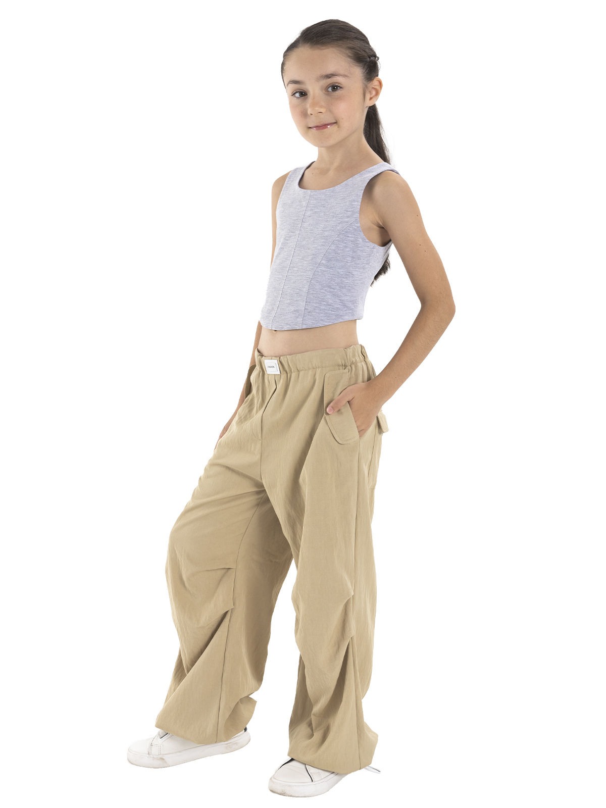 Джемпер для девочки О57021 (серый)