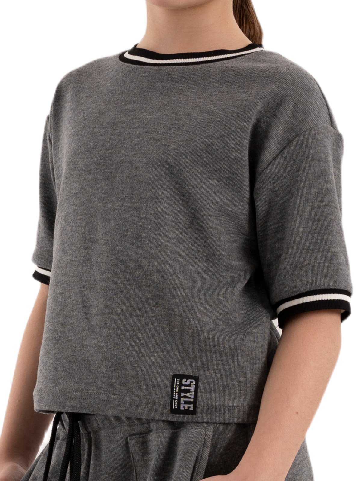 Джемпер для девочки О67071 (серый)