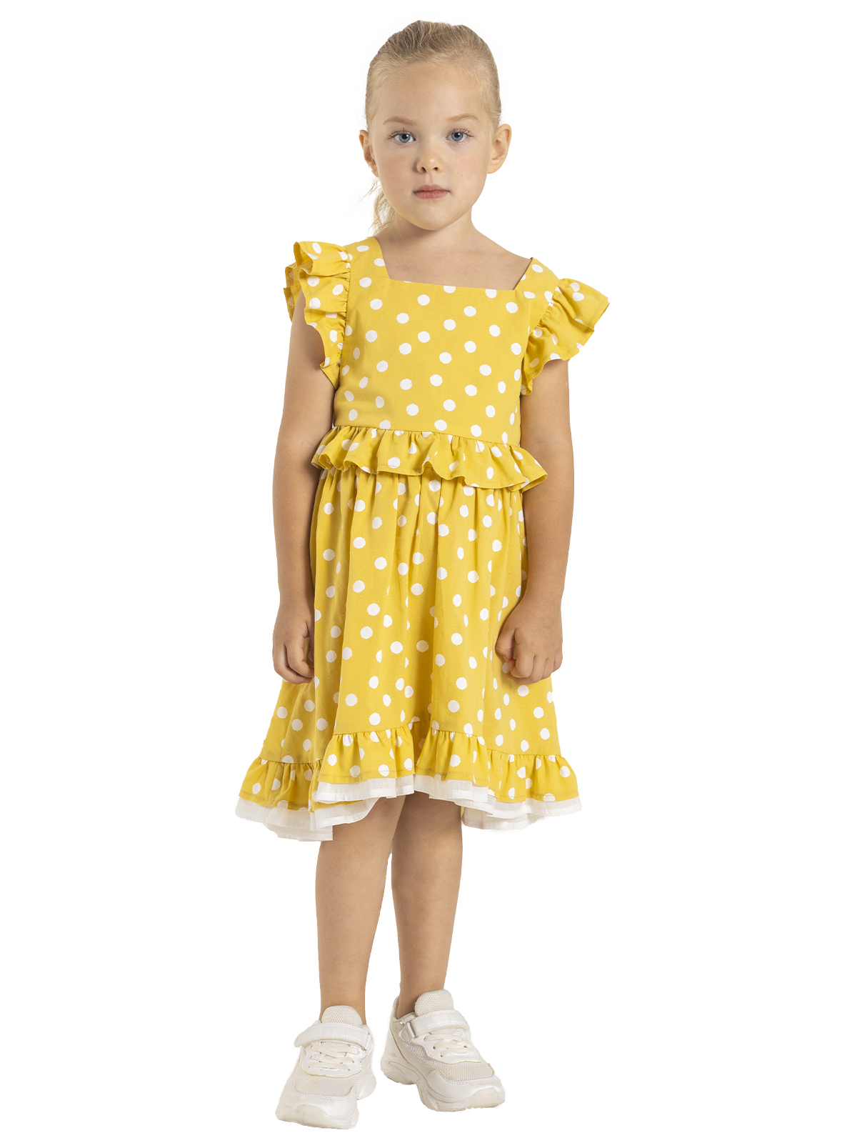 Комп.:блузка,юбка для девочки О56893 (желтый)