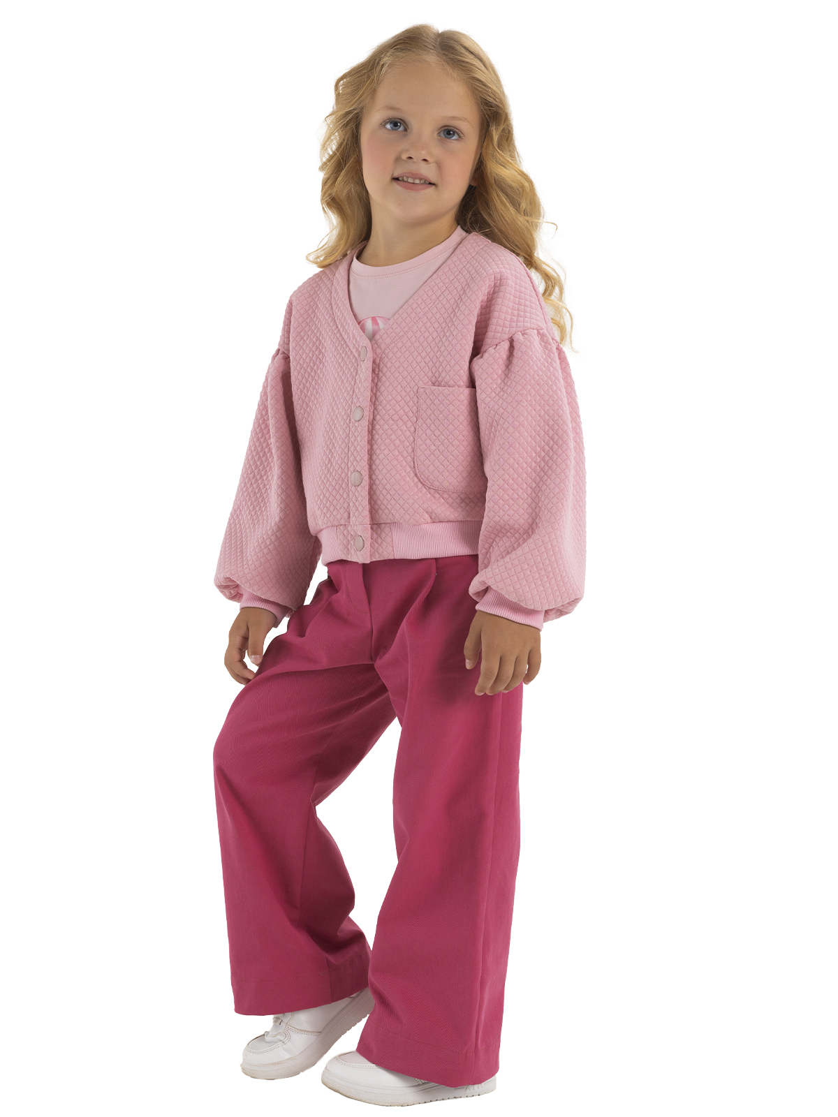 Брюки для девочки О56806 (розовый)