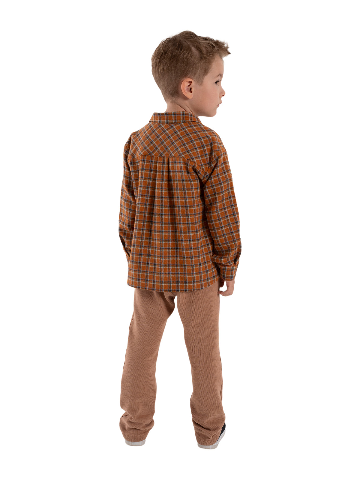 Верхняя сорочка для мальчика О37120 (коричневый)