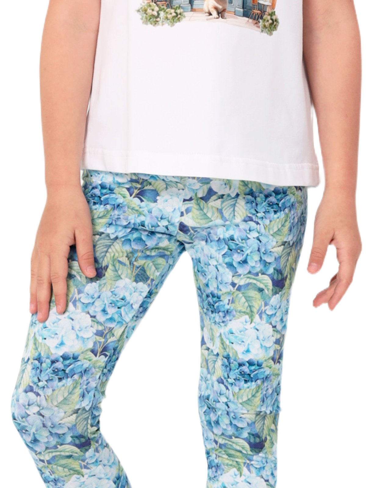 Брюки для девочки О57245 (голубой)