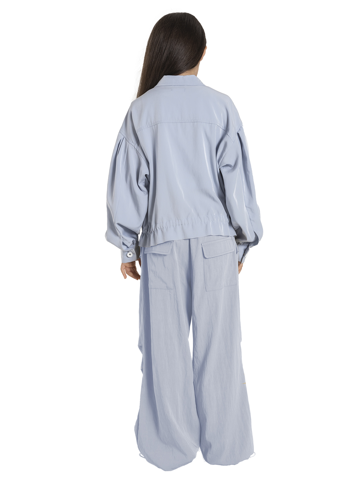 Брюки для девочки О56917 (голубой)